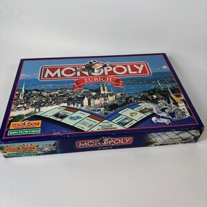 Monopoly Board Game Zurich Switzerland Edition HTF Complete